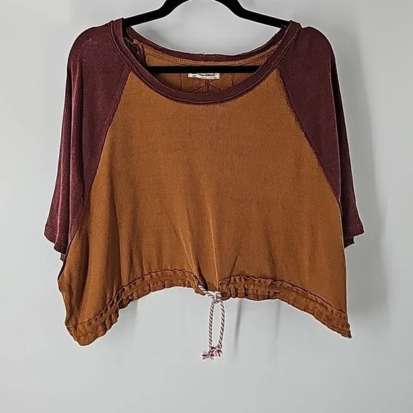 We The Free Burgundy and Mustard Top - Picture 13 of 14